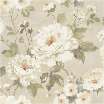 Painted Floral Wallpaper