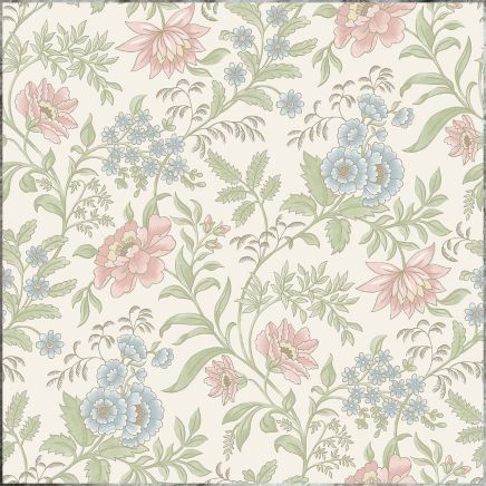 Garden Muse Pink Green Wallpaper