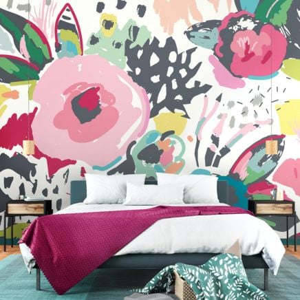 Abstract Floral Wall Mural