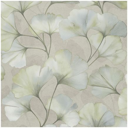 Textured Ginko Flower Wallpaper