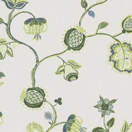 Tree Of Life Floral Wallpaper Green
