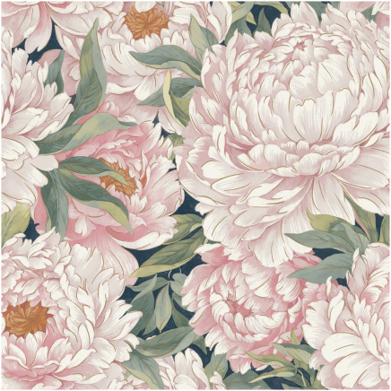 Blousy Blooms Wallpaper Pink