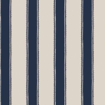 Denwick Stripe Wallpaper Midnight Sea spray