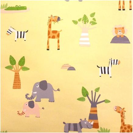 Kids Yellow Safari Wallpaper