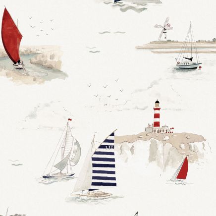 Coastal Boats Wallpaper