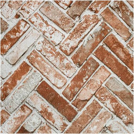 Herringbone Brick Effect Wallpaper
