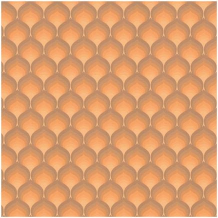 Retro Chic Wallpaper Orange Brown