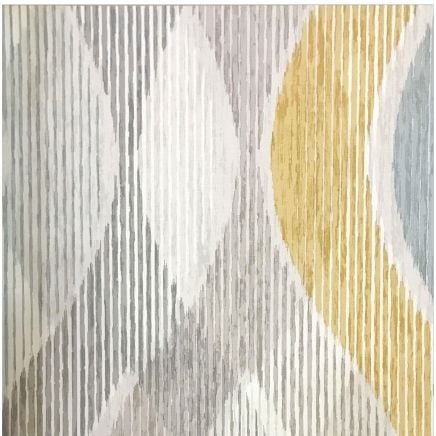 Perspectives Geometric Textured Wallpaper Yellow Duck Egg Grey