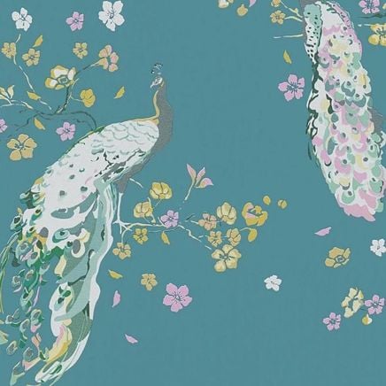 Turnowsky Elegant Peacock Wallpaper Teal