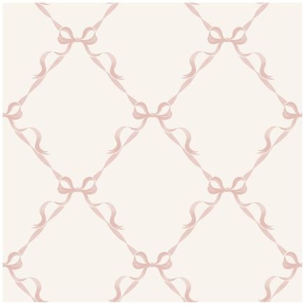 Tied With A Bow Cream Pink Girls Wallpaper