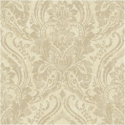 Cream & Gold Damask Wallpaper