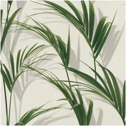 Textured Green Palm Leaves Wallpaper