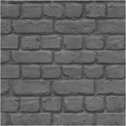 Charcoal Brick Effect Wallpaper