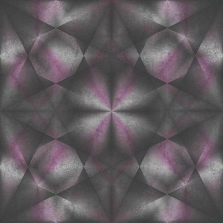 My Home My Spa Mid-Century Wallpaper Purple Grey