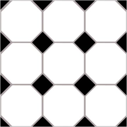 Hudson Black White Peel & Stick Self Adhesive Floor Tiles