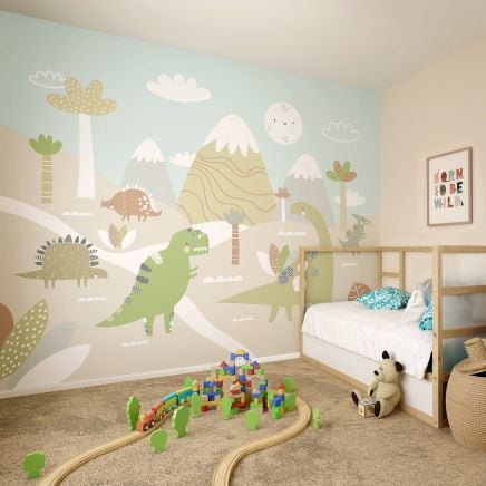 DINOSAUR LAND FULL WALL MURAL