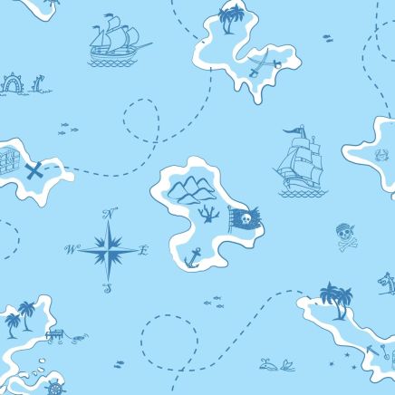 Kids Blue Nautical Wallpaper