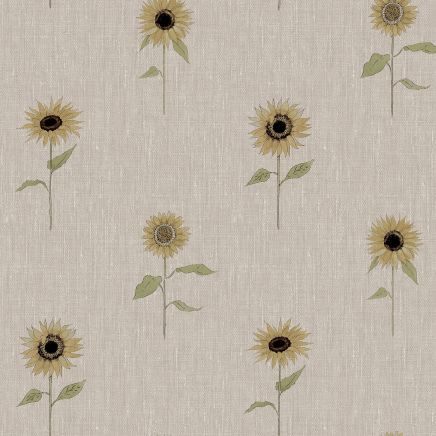 Sunflowers Woven Wicker Wallpaper