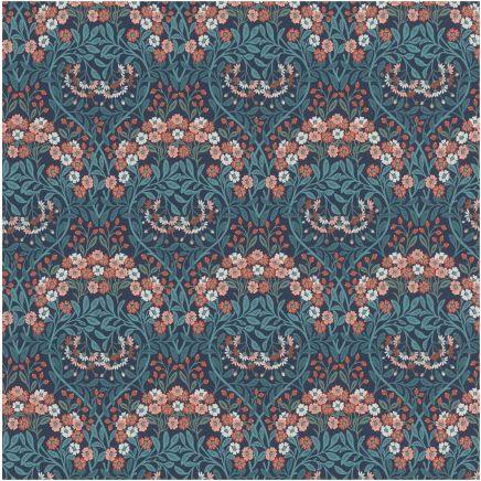 Morris Style Floral Wallpaper