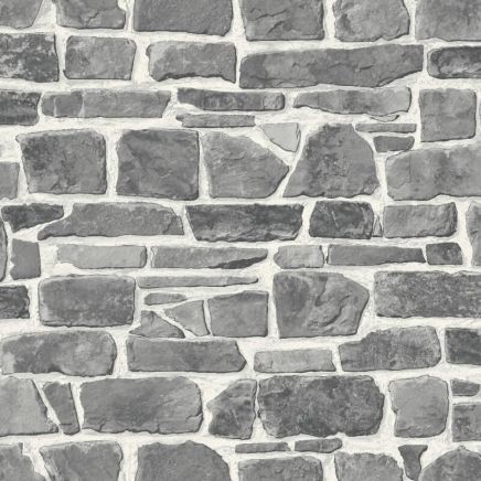 Stone Effect Grey Wallpaper