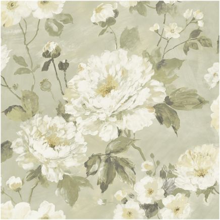 Painted Floral Wallpaper