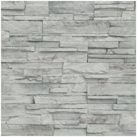 Grey Realistic Stacked Stones Wallpaper