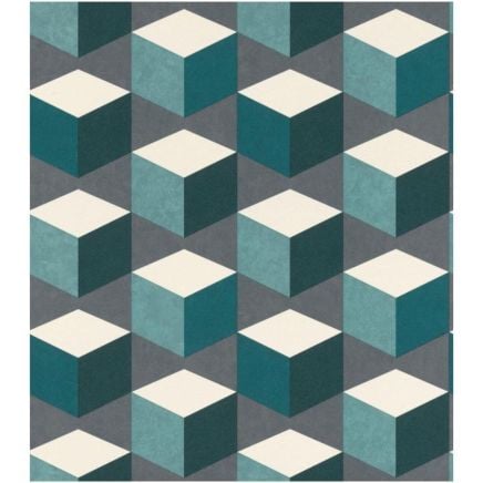 Sansa Geometric Wallpaper Teal