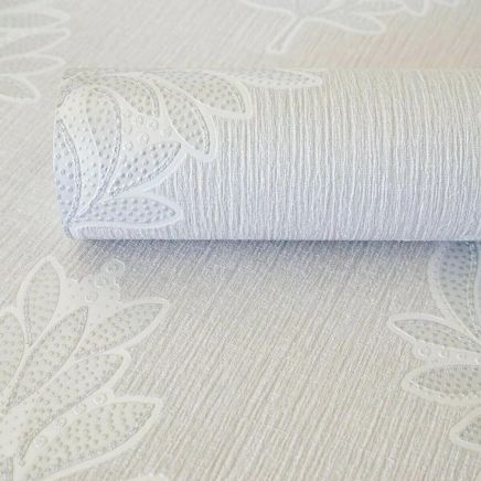 Jewel Textured Italian Vinyl Wallpaper Silver