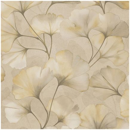 Textured Ginko Flower Wallpaper