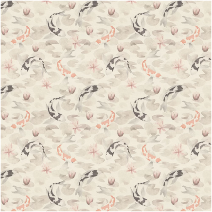 Kimono Koi Fish Wallpaper Natural Multicoloured