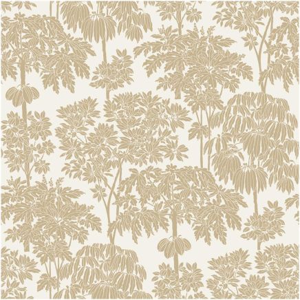 Gold Cream Floral Wallpaper