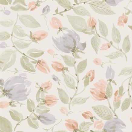 Orisia Peony Wallpaper Pale Sage Green