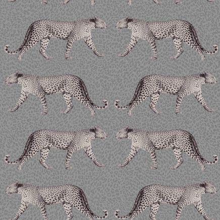 Leopard Charcoal Wallpaper