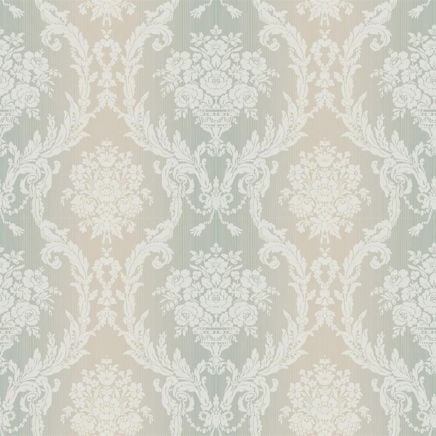 Seabrook Floral Damask Stria Wallpaper