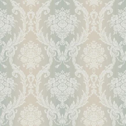 Seabrook Floral Damask Stria Wallpaper