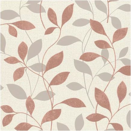Leafy Tendrils Red Wallpaper