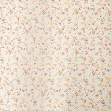 Ivy Orange Red Floral Wallpaper - Double Width