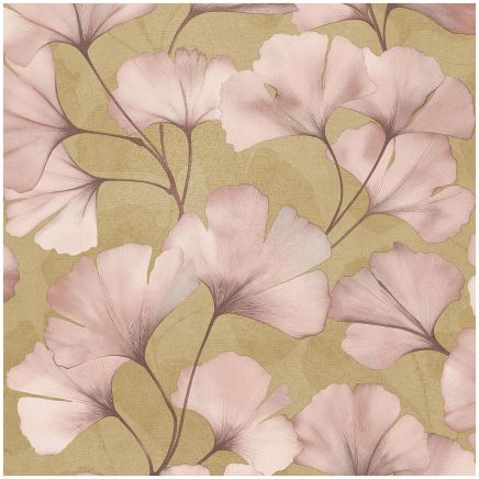 Textured Ginko Flower Wallpaper