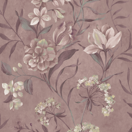 Laura Ashley Blairmore Floral Wallpaper Grape