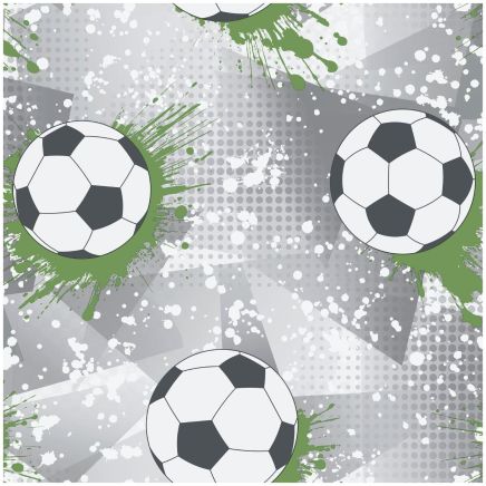 Football Frenzy Grey Green Wallpaper