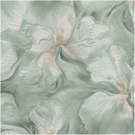 Aurora Floral Wallpaper Turquoise Green