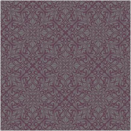 Sofia Aubergine Damask Wallpaper