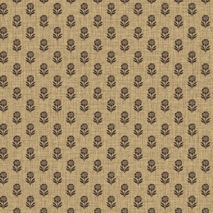 Wood Block Floral Wallpaper