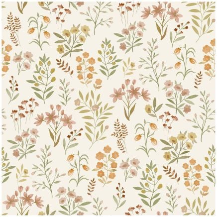 Placed Posey Floral Wallpaper