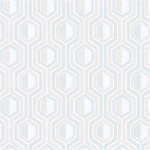 Galerie Paste The Wall Tempo Hexagon Wallpaper Grey, Lime Green