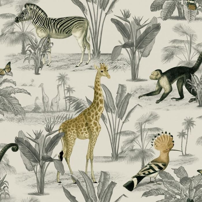Vintage Zoo Animals Wallpaper