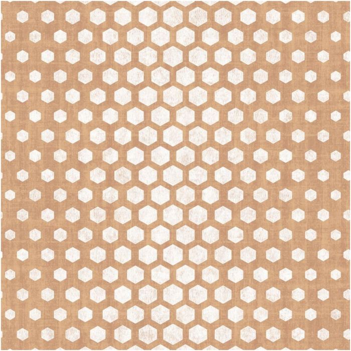 Sovereign Orange/White Geometric Wallpaper