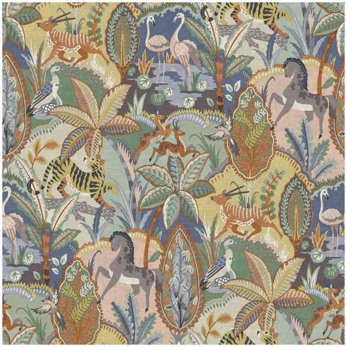 Animal Garden Wallpaper Multicoloured