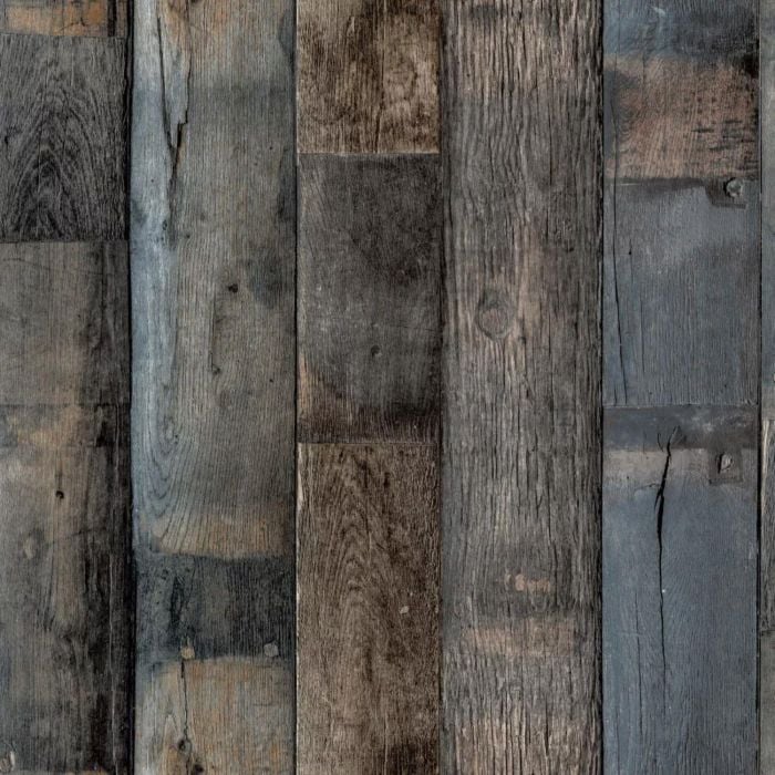 Vertical Plank Wood Effect Textured Wallpaper