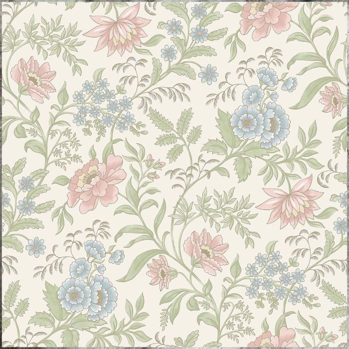 Garden Muse Pink Green Wallpaper